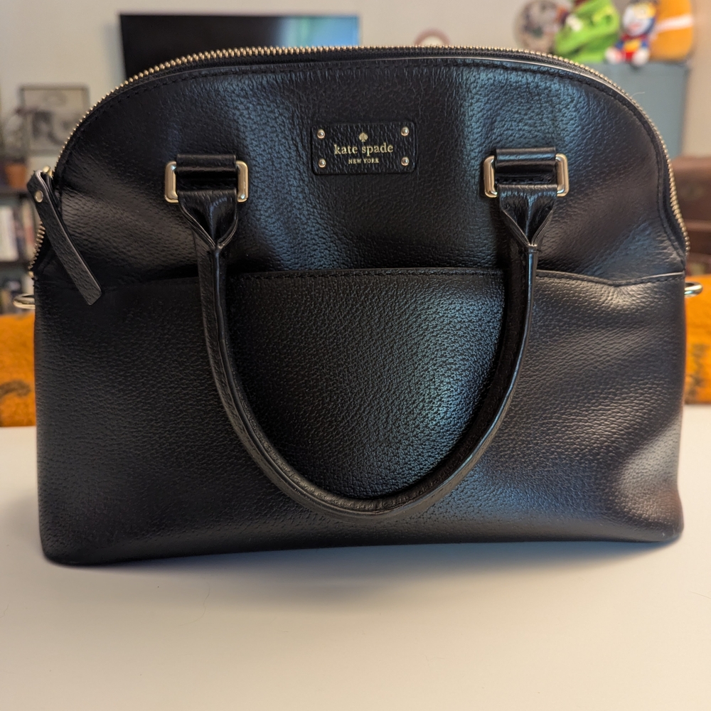 Kate Spade Black Satchel with Structured Design